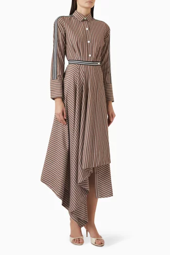Riviera Shirt Midi Dress in Cotton