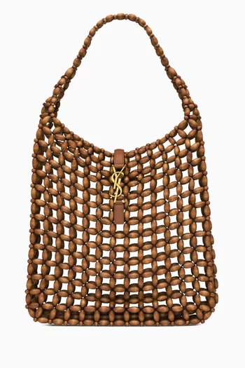Le 5 À 7 Large Bag in Wood Beads