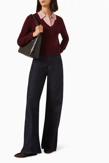 Two-in-One Sweater in Merino Wool