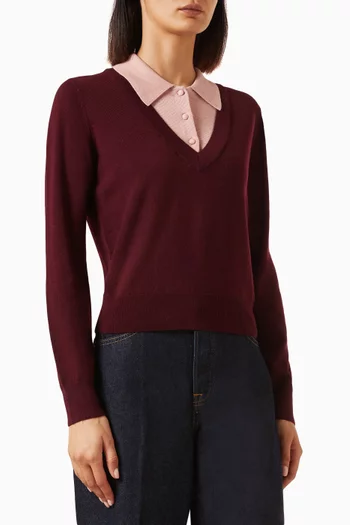 Two-in-One Sweater in Merino Wool
