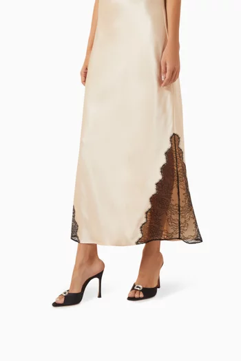 Mini Camelia 105 Mules in Satin