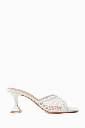 Lupita Net 70 Slippers in Net & Nappa Leather