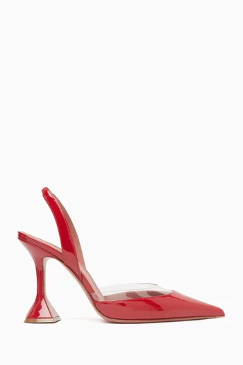 Lara Sling 95 Pumps in Patent Leather & PVC