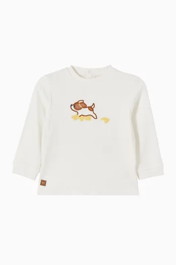 Graphic Print T-shirt in Cotton