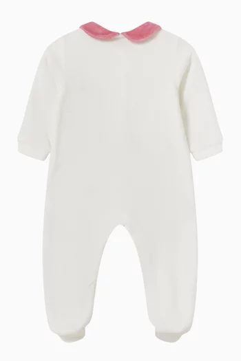 Footed Romper in Cotton-blend