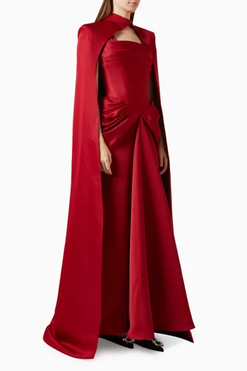 Drape Dress & Cape Set