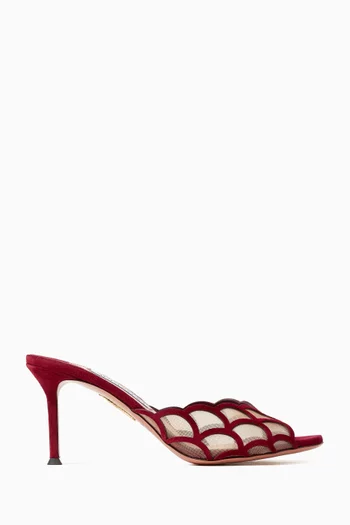 Aira 75 Mule Sandals in Suede & Mesh
