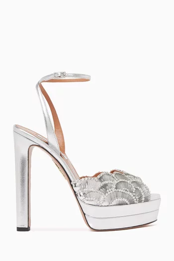 Ce Soir 130 Plateau Sandals in Leather