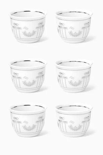 Founder's Cup - Arabic Coffee Cup Set Of 6 Pcs, 11cl