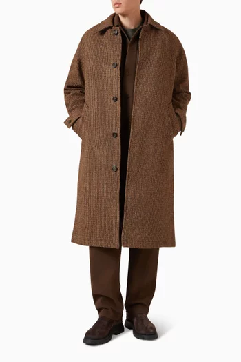 Pine Harris Coat in Wool-tweed