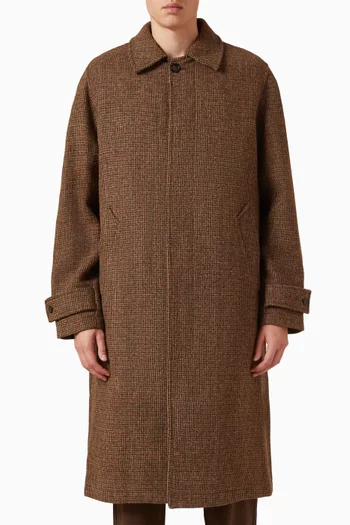 Pine Harris Coat in Wool-tweed
