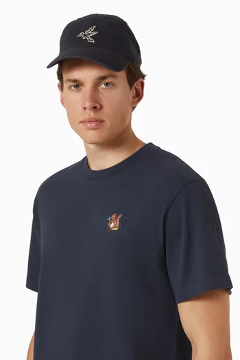 Bird Washed Herringbone Cap in Organic Cotton