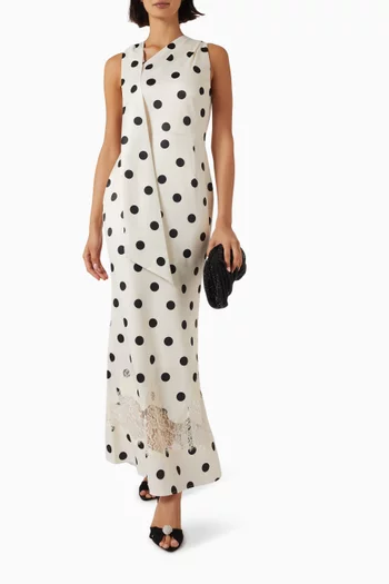 Juliana Polka-dot Scarf Dress