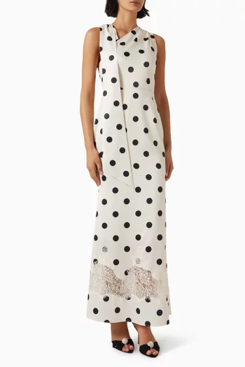 Juliana Polka-dot Scarf Dress