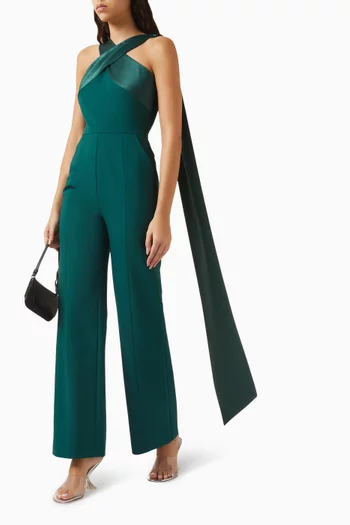 Chantelle Jumpsuit in Crepe & Satin