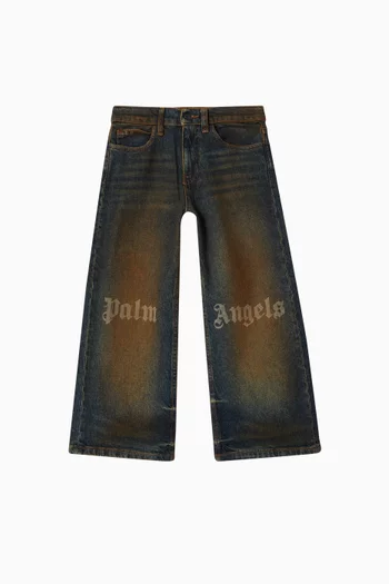 Logo Straight-leg Jeans in Denim