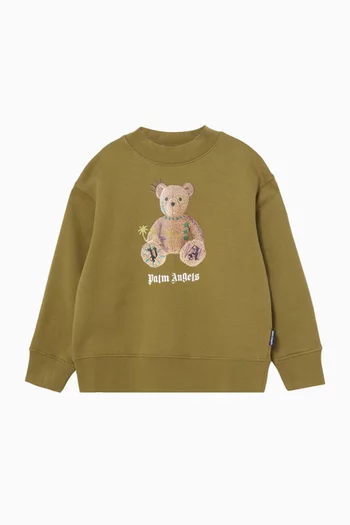 Teddy Graphic Sweatshirt in Cotton