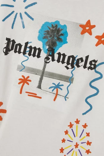 Palm Drawing T-shirt in Cotton-jersey