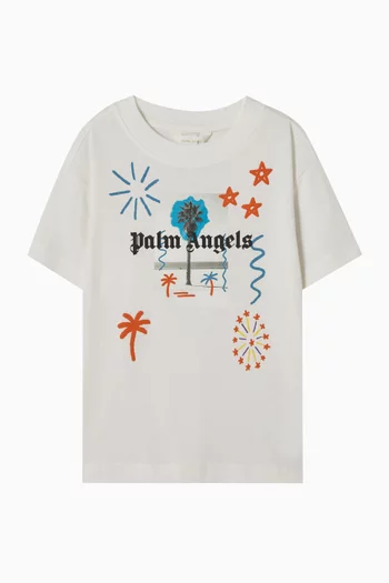 Palm Drawing T-shirt in Cotton-jersey