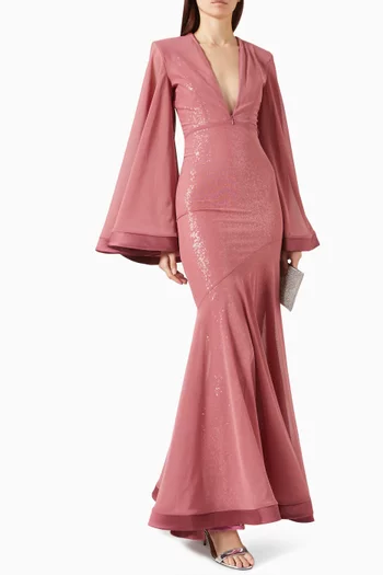 Illusion Survives Love 2-piece Gown in Mesh