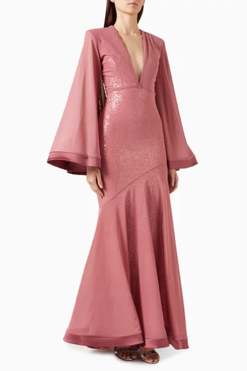 Illusion Survives Love 2-piece Gown in Mesh