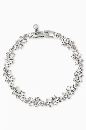 2000s Swarovski Crystal Bracelet in Rhodium-plated Metal