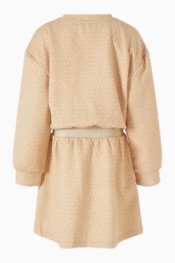 Monogram Sweatshirt Dress in Double Jersey
