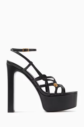Valentina 145 Platform Sandals in Nappa