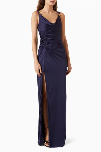 Draped Gown in Viscose-jersey