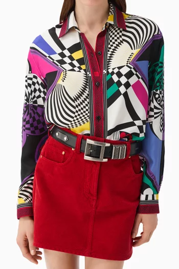 Teatro-print Shirt in Silk-twill