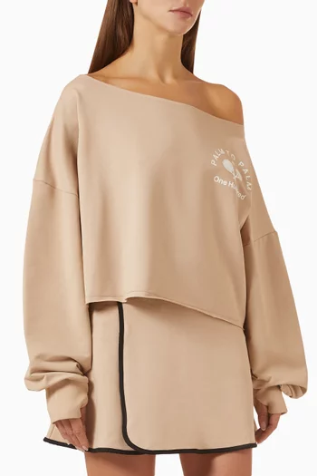 Cathy Cropped Sweatshirt in Fleece
