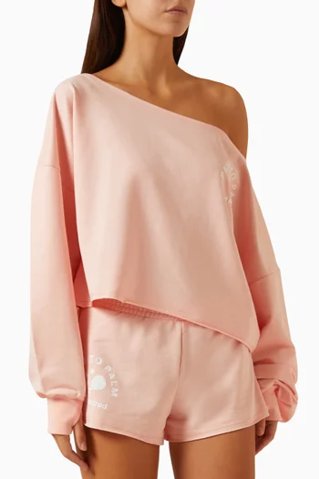 Cathy Cropped Sweatshirt in Fleece