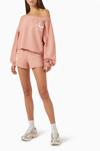 Cathy Cropped Sweatshirt in Fleece