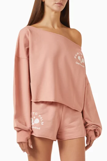 Cathy Cropped Sweatshirt in Fleece