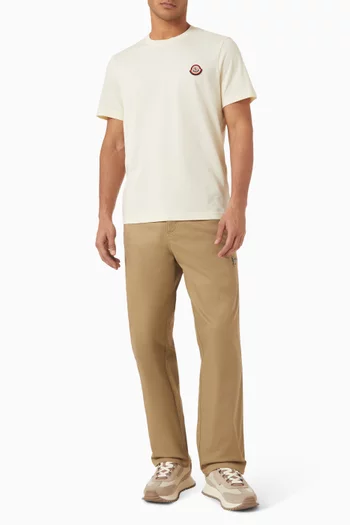 Straight-leg Pants in Cotton-blend
