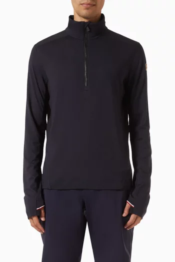 Half-zip Sweatshirt in Wool-blend
