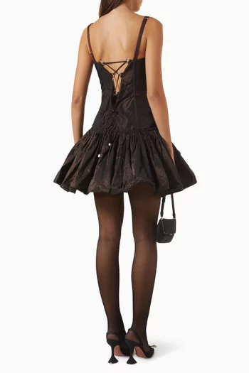 Ayna Corset Mini Dress in Taffeta