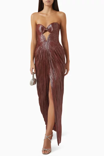 Naima Dress in Foiled Silk Tulle