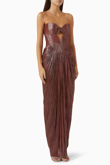 Naima Dress in Foiled Silk Tulle