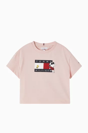 Peanuts Flag T-shirt in Cotton