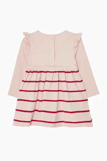 Essential Ruffle Knit Dress in Stretch Cotton