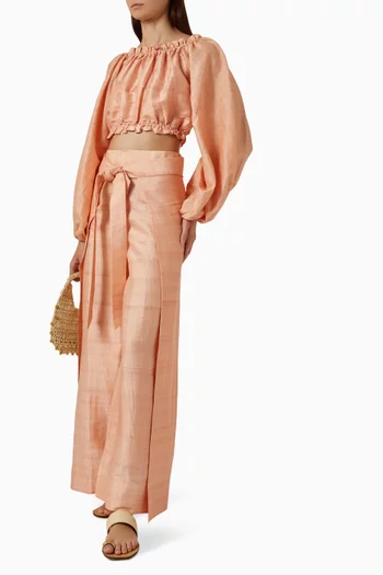 Laurie Crop Top in Silk Dupioni