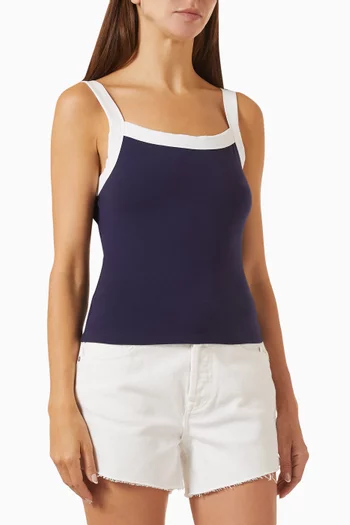 The Ringer Tank Top in Stretch Cotton