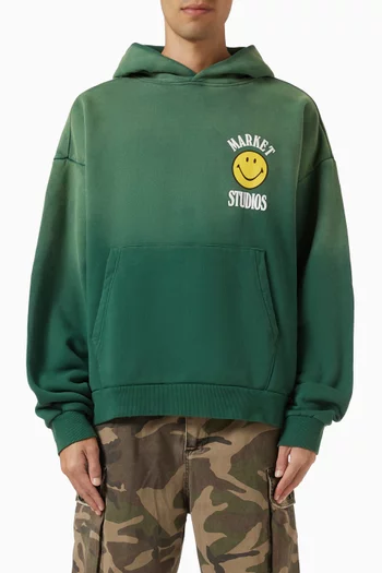 Smiley Lockup Hoodie in Cotton