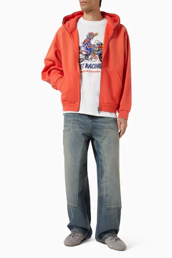 Smiley Devil Full-zip Hoodie in Cotton