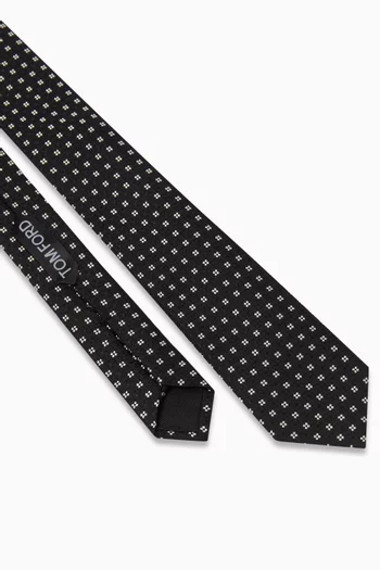 Geometric Tie in Silk