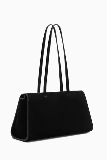 90's Medium Shoulder Bag in Suede