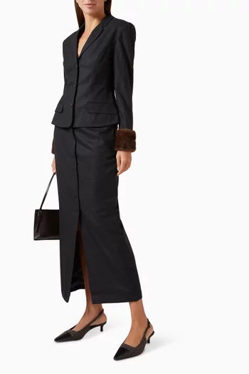 Montaigne Faux-fur Blazer in Merino-wool
