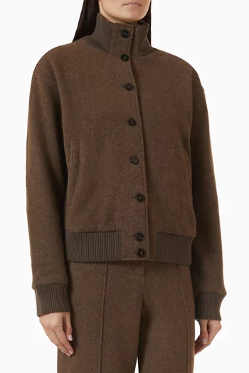 Cedar Bomber Jacket in Cashmere-blend
