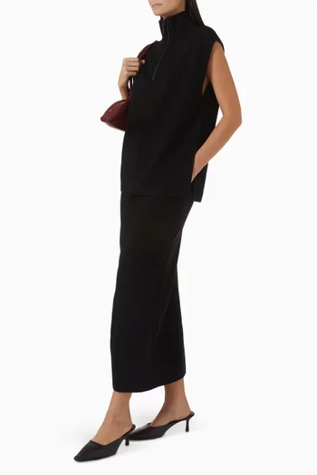 Tetris Sleeveless Sweater in Wool & Cotton